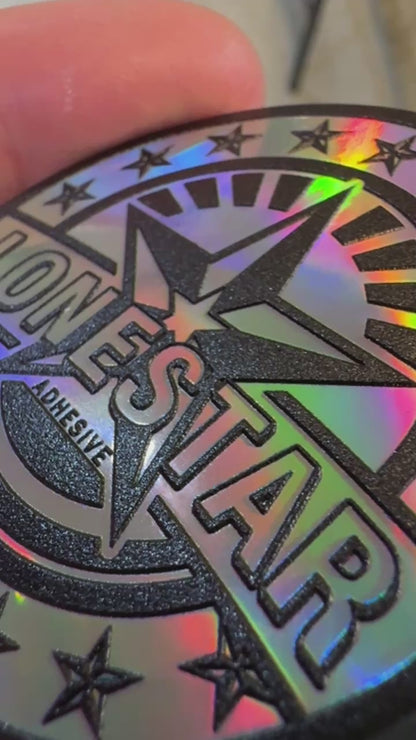 SHINY Holographic Silver / Black Durra-Bull Premium Leatherette® Sheets (12x24)