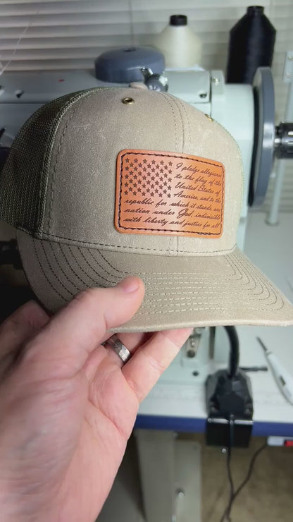 Limousin Brown Top-Grain Stitched Leather Patches