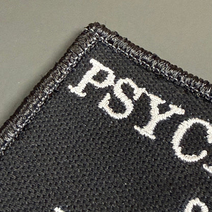 Psychotic and Ironic Funny Morale Patch, 2x3" | Made in USA | VELCRO® Brand Hook Backing - LoneStar Adhesive