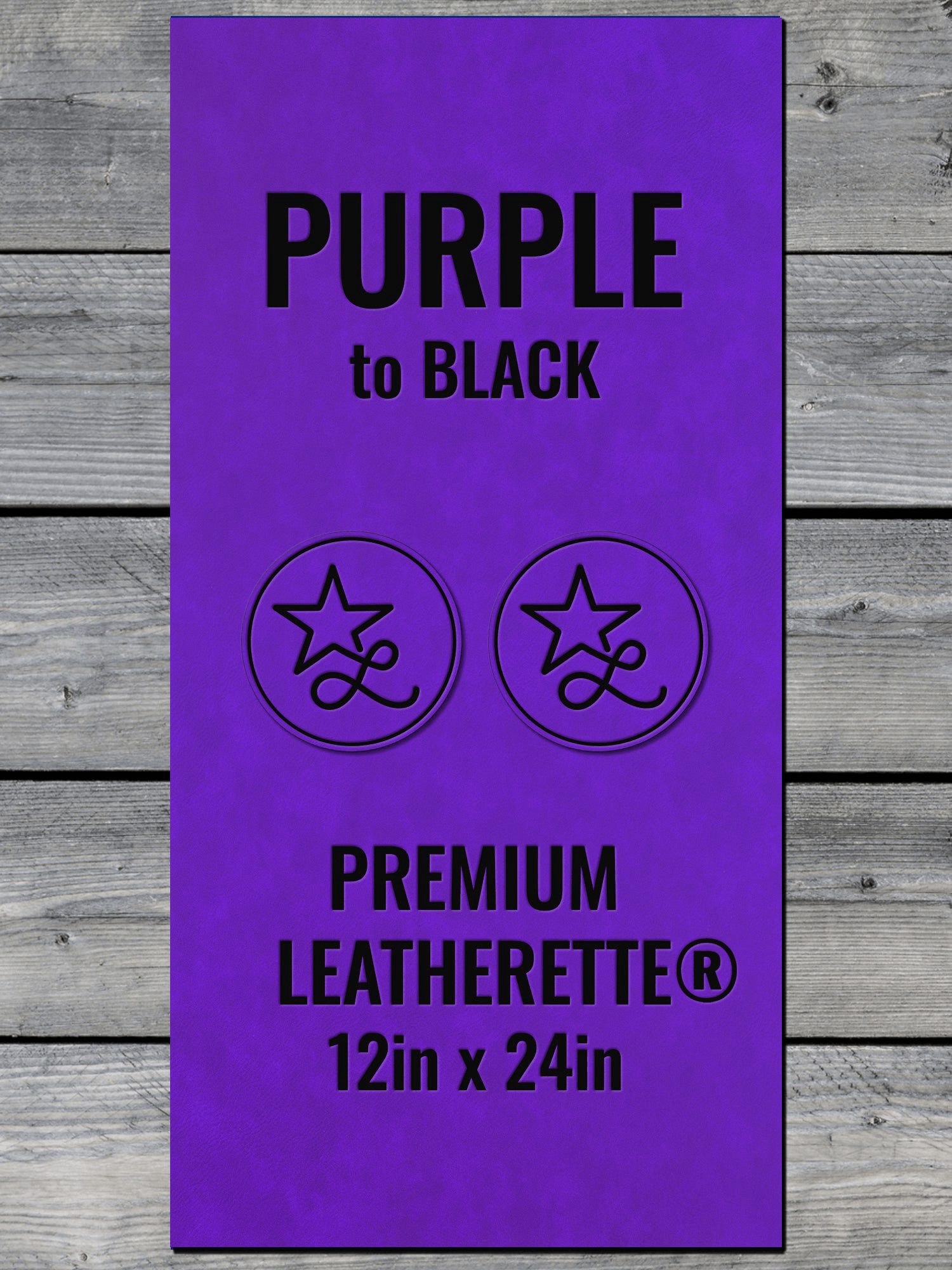 PREMIUM leatherette® laserable panel by LoneStar, 12x24 inch faux leather sheet in, 1.5mm thick with thermal-activated Durra-Bull adhesive backing, ideal for laser engraving and cutting