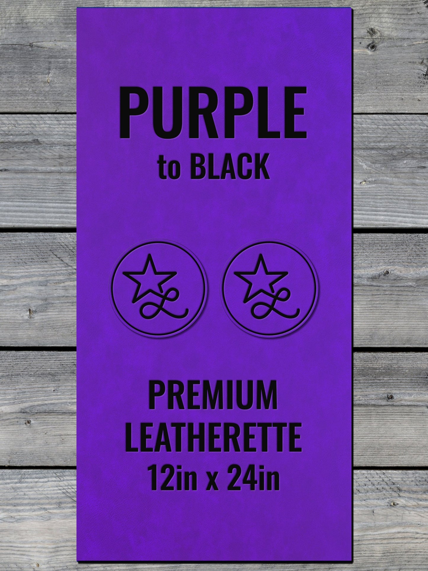 Purple/Black Durra-Bull Premium Leatherette™ Sheets (12x24) - #LoneStar Adhesive#