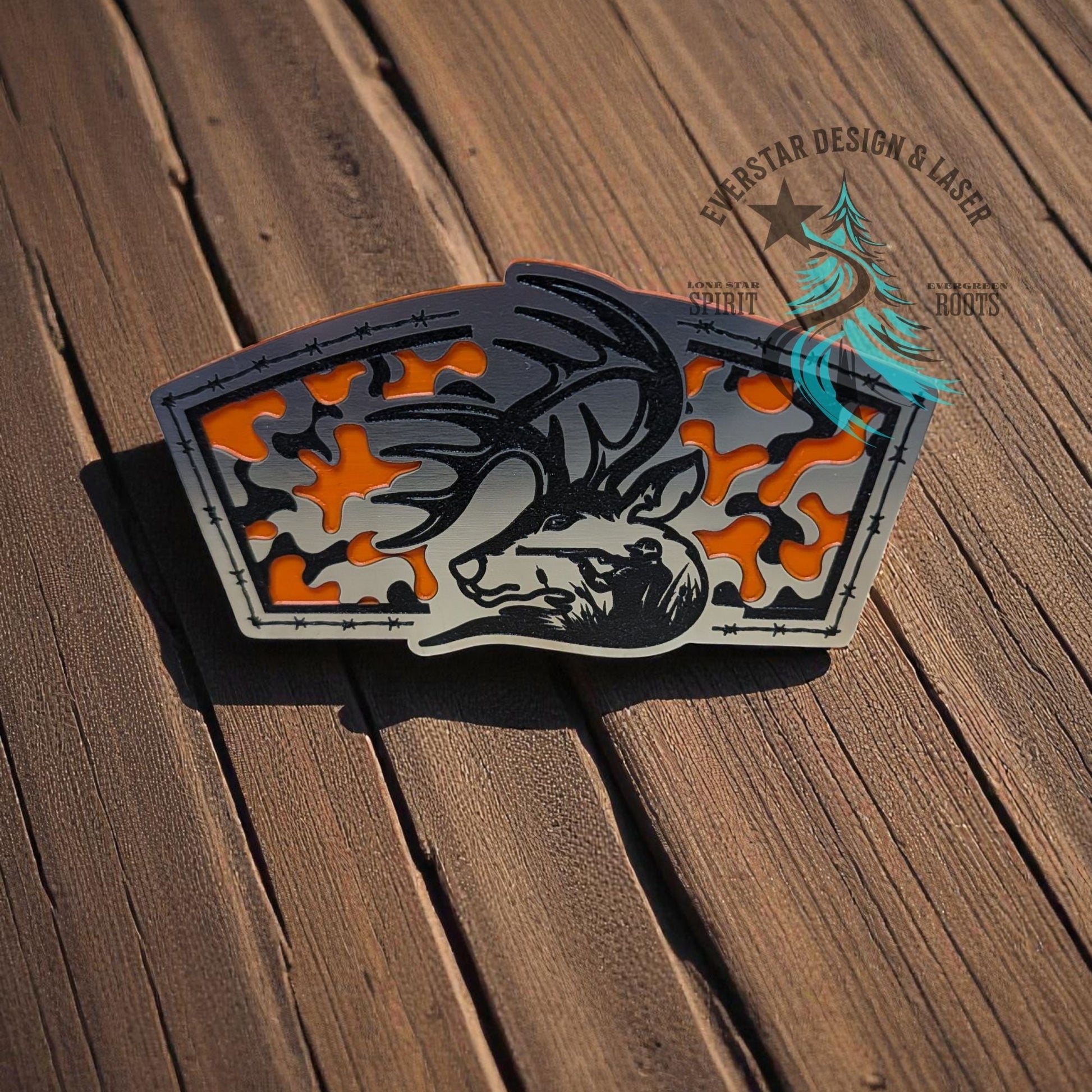 Rack Attack Hunter Stainless Acrylic Patch - LoneStar Adhesive