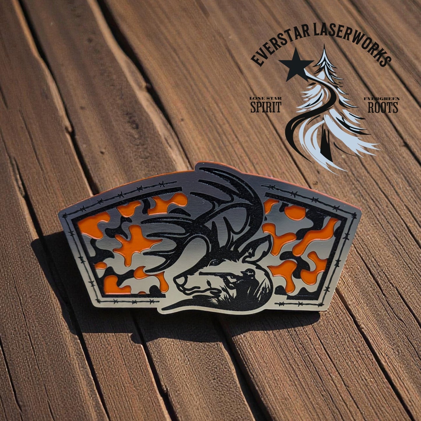 Rack Attack Hunter Stainless Acrylic Patch - LoneStar Adhesive