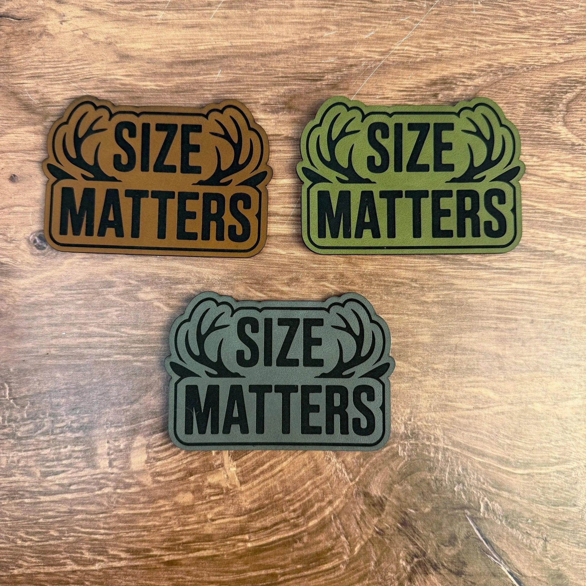 Rack Size Matters – Laser Engraved Leather Patch - LoneStar Adhesive