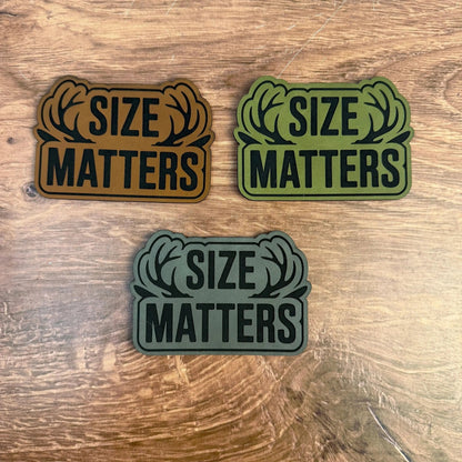 Rack Size Matters – Laser Engraved Leather Patch - LoneStar Adhesive