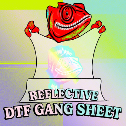 Rainbow Reflective DTF By Gang Sheet - #LoneStar Adhesive#