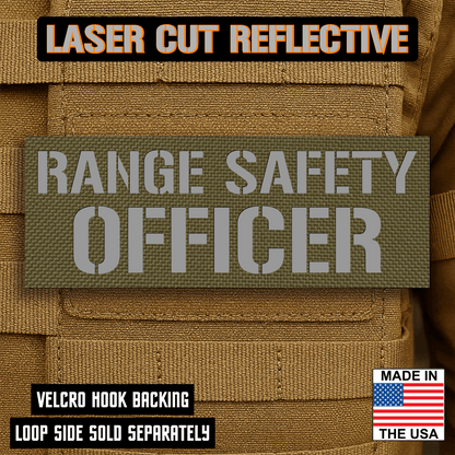 Range Safety Officer Patches & ID Plates – 2x3 Patch or 3x8 ID Panel – Tactical Gear Hook & Loop | Made in USA - LoneStar Adhesive