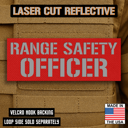 Range Safety Officer Patches & ID Plates – 2x3 Patch or 3x8 ID Panel – Tactical Gear Hook & Loop | Made in USA - LoneStar Adhesive