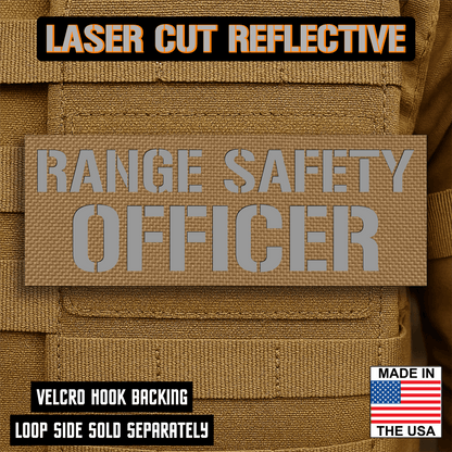 Range Safety Officer Patches & ID Plates – 2x3 Patch or 3x8 ID Panel – Tactical Gear Hook & Loop | Made in USA - LoneStar Adhesive