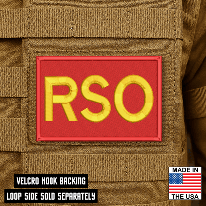 Range Safety Officer Patches & ID Plates – 2x3 Patch or 3x8 ID Panel – Tactical Gear Hook & Loop | Made in USA - LoneStar Adhesive