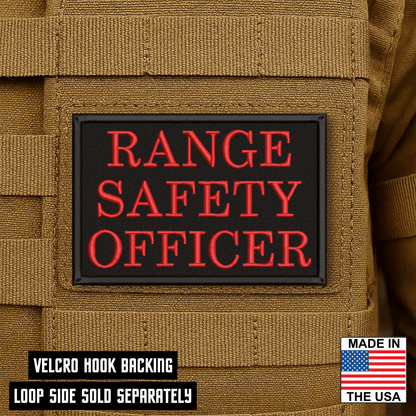 Range Safety Officer Patches & ID Plates – 2x3 Patch or 3x8 ID Panel – Tactical Gear Hook & Loop | Made in USA - LoneStar Adhesive