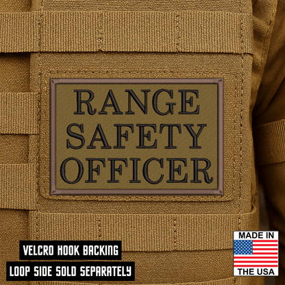 Range Safety Officer Patches & ID Plates – 2x3 Patch or 3x8 ID Panel – Tactical Gear Hook & Loop | Made in USA - LoneStar Adhesive
