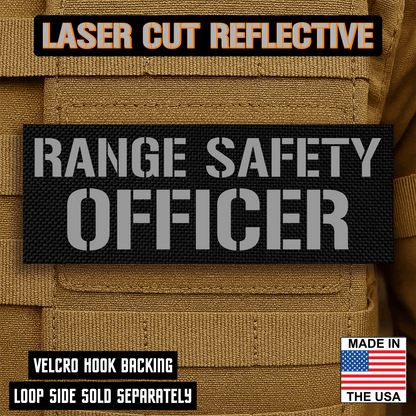 Range Safety Officer Patches & ID Plates – 2x3 Patch or 3x8 ID Panel – Tactical Gear Hook & Loop | Made in USA - LoneStar Adhesive