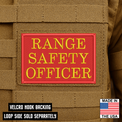 Range Safety Officer Patches & ID Plates – 2x3 Patch or 3x8 ID Panel – Tactical Gear Hook & Loop | Made in USA - LoneStar Adhesive