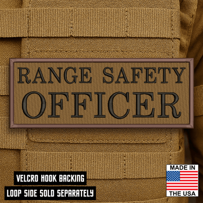 Range Safety Officer Patches & ID Plates – 2x3 Patch or 3x8 ID Panel – Tactical Gear Hook & Loop | Made in USA - LoneStar Adhesive