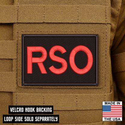 Range Safety Officer Patches & ID Plates – 2x3 Patch or 3x8 ID Panel – Tactical Gear Hook & Loop | Made in USA - LoneStar Adhesive