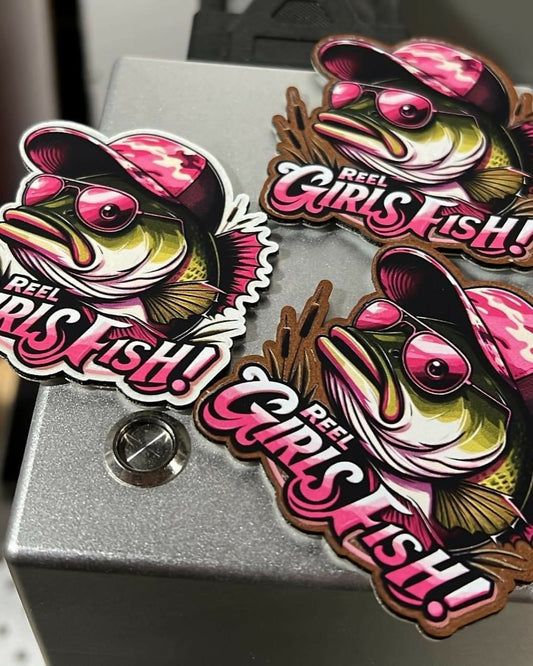 Reel Girls Fish DTF Patch - #LoneStar Adhesive#