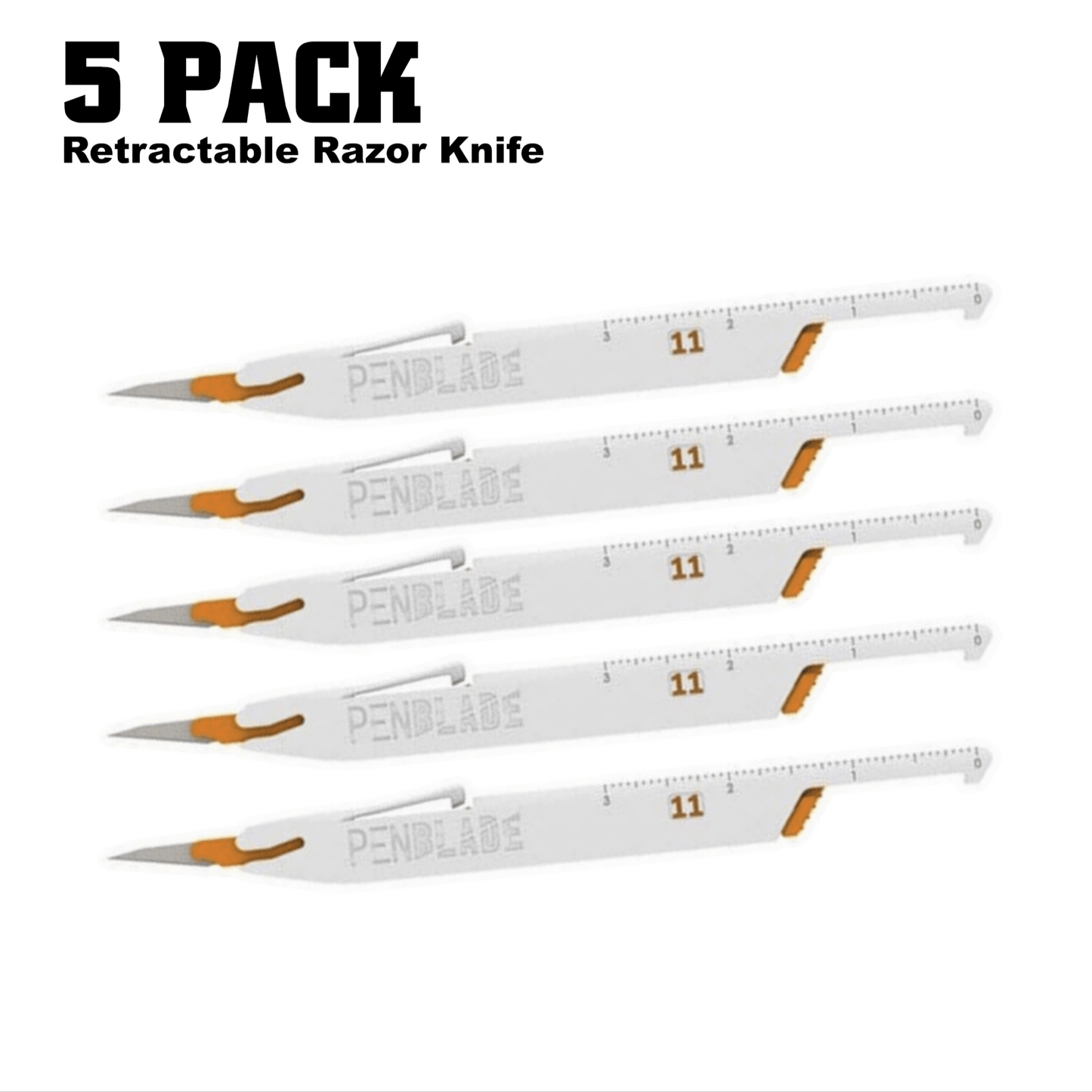 Retractable Crafting Knives, Razor PenBlades 11 for Crafts, Vinyl Decals, Stickers & Leather - LoneStar Adhesive