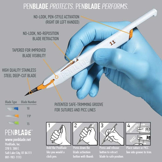 Retractable Crafting Knives, Razor PenBlades 11 for Crafts, Vinyl Decals, Stickers & Leather - LoneStar Adhesive