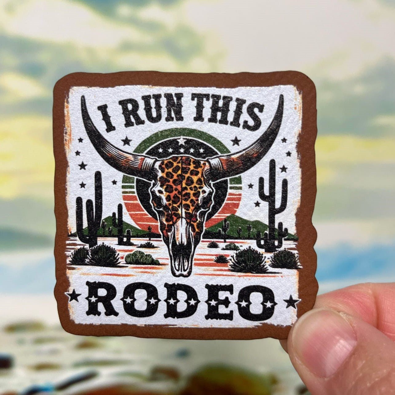 Rodeo Life Patch UV Printed Leatherette Hat Patch - MR01 - LoneStar Adhesive