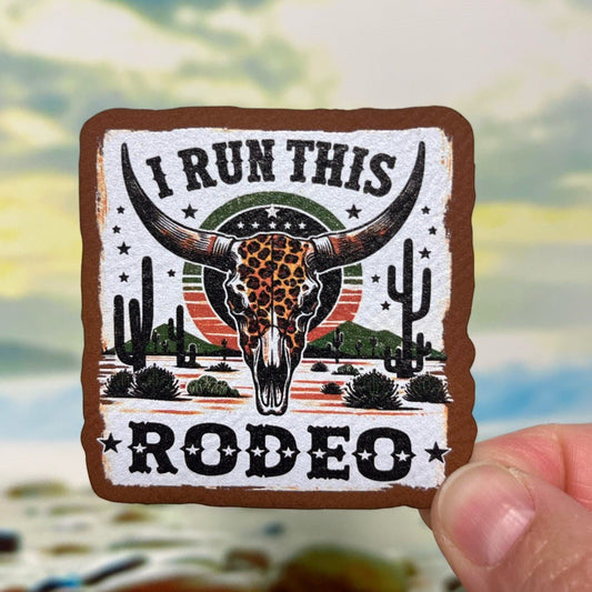Rodeo Life Patch UV Printed Leatherette Hat Patch - MR01 - LoneStar Adhesive