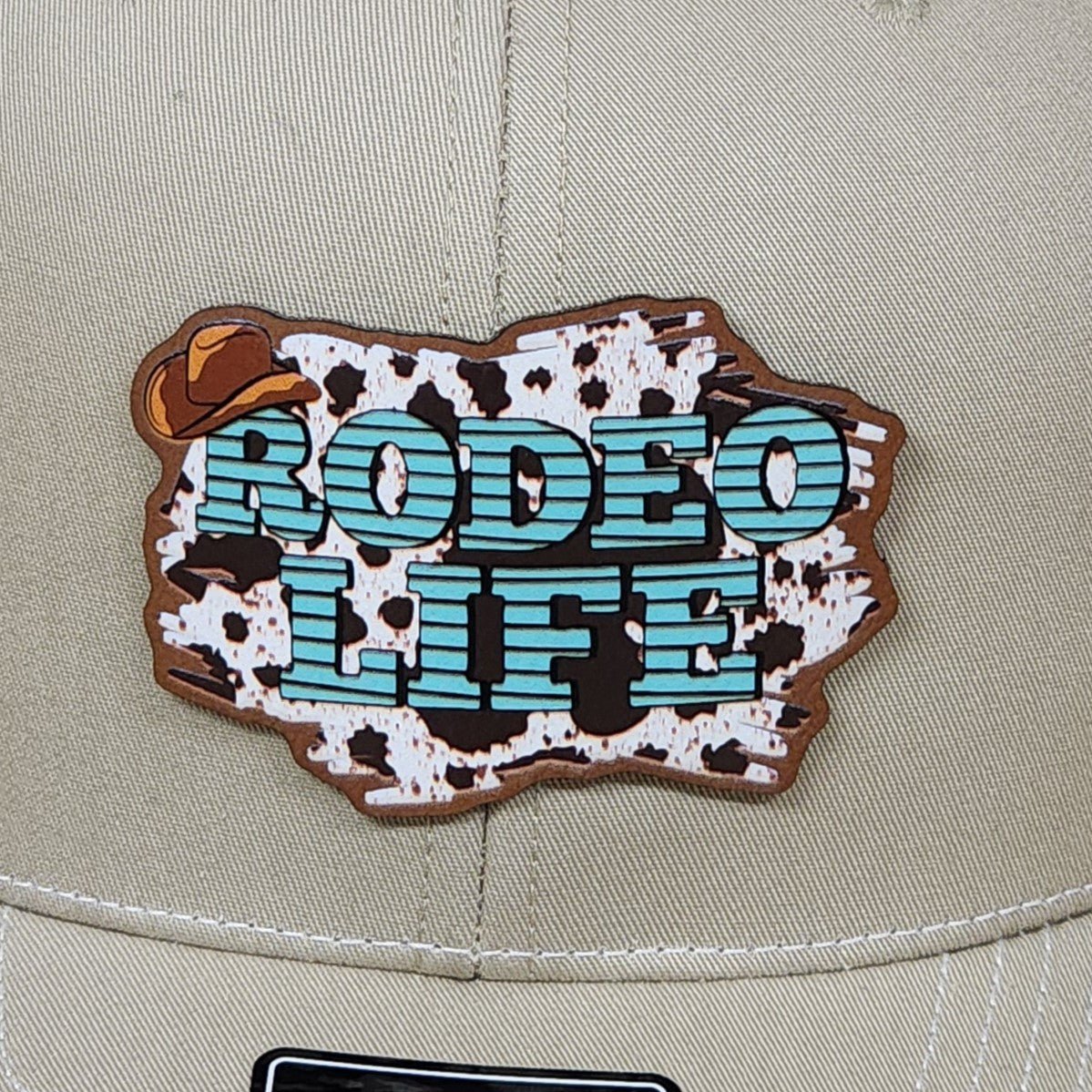 Rodeo Life UV Printed Leatherette Hat Patch - MR01 - LoneStar Adhesive