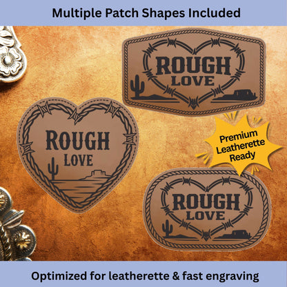 Rough Love Western Patch SVG Bundle - LoneStar Adhesive