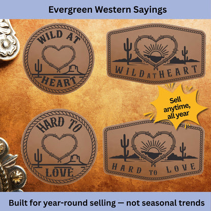 Rough Love Western Patch SVG Bundle - LoneStar Adhesive