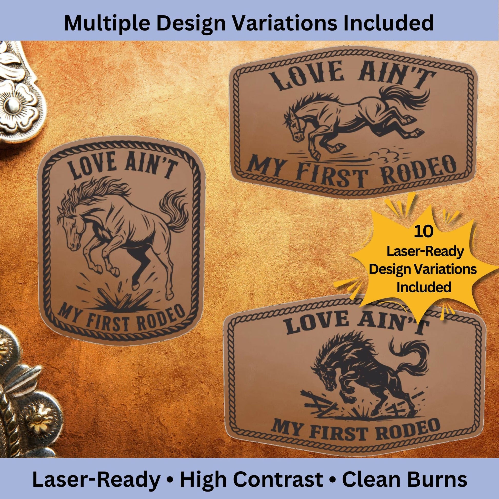 Rough Love Western Patch SVG Bundle - LoneStar Adhesive