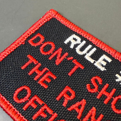 Rule #1 Don't Shoot The Range Officer Embroidered Morale Patch – 2x3" - #LoneStar Adhesive#