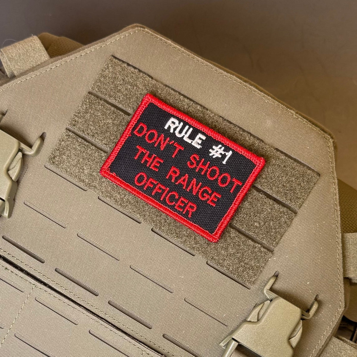 Rule #1 Don't Shoot The Range Officer Embroidered Morale Patch – 2x3" - #LoneStar Adhesive#