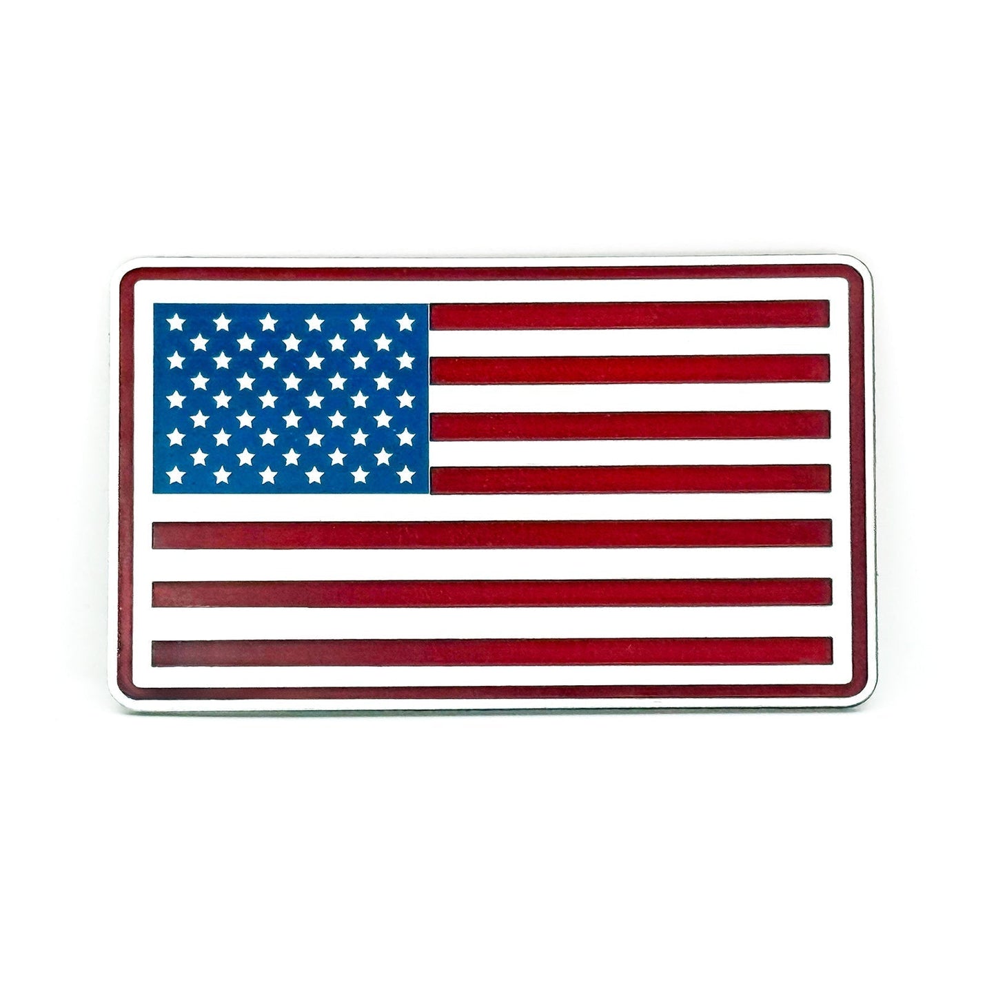 RWB American Flag Hat Patch – Patriotic Red White Blue Acrylic Hat Patch