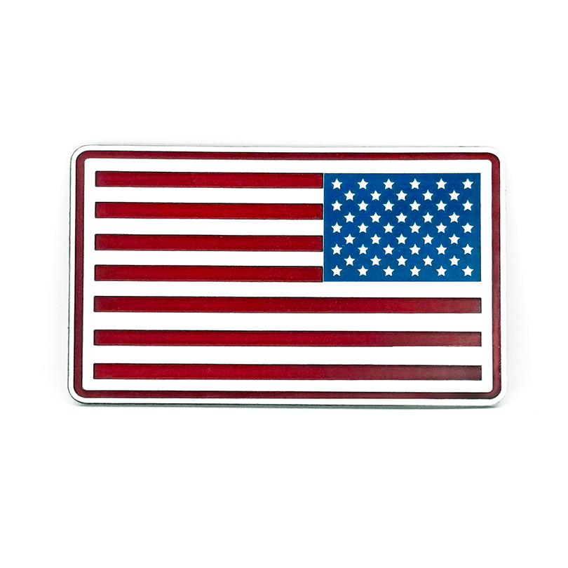 RWB American Flag Hat Patch – Patriotic Red White Blue Acrylic Hat Patch