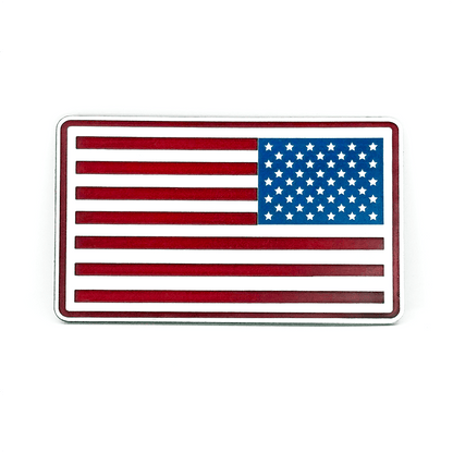 RWB American Flag Hat Patch – Patriotic Red White Blue Acrylic Hat Patch