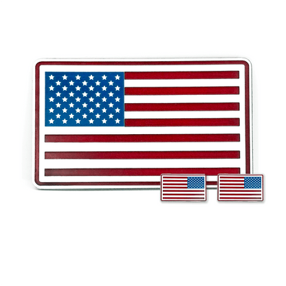 RWB American Flag Hat Patch – Patriotic Red White Blue Acrylic Hat Patch