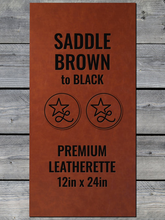 Saddle Brown / Black Durra-Bull Premium Leatherette™ Sheets - #LoneStar Adhesive#