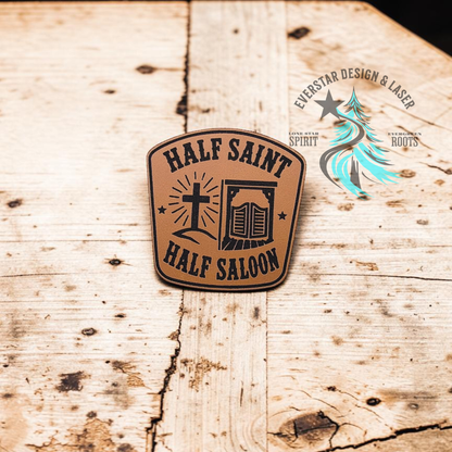 Half Saint Half Saloon Leather Patch
