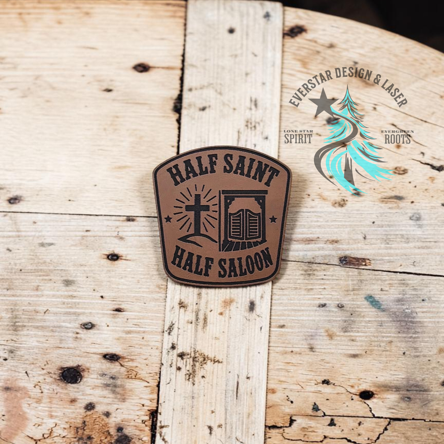 Half Saint Half Saloon Leather Patch