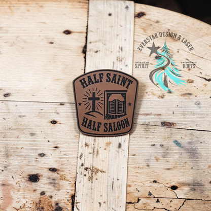 Half Saint Half Saloon Leather Patch