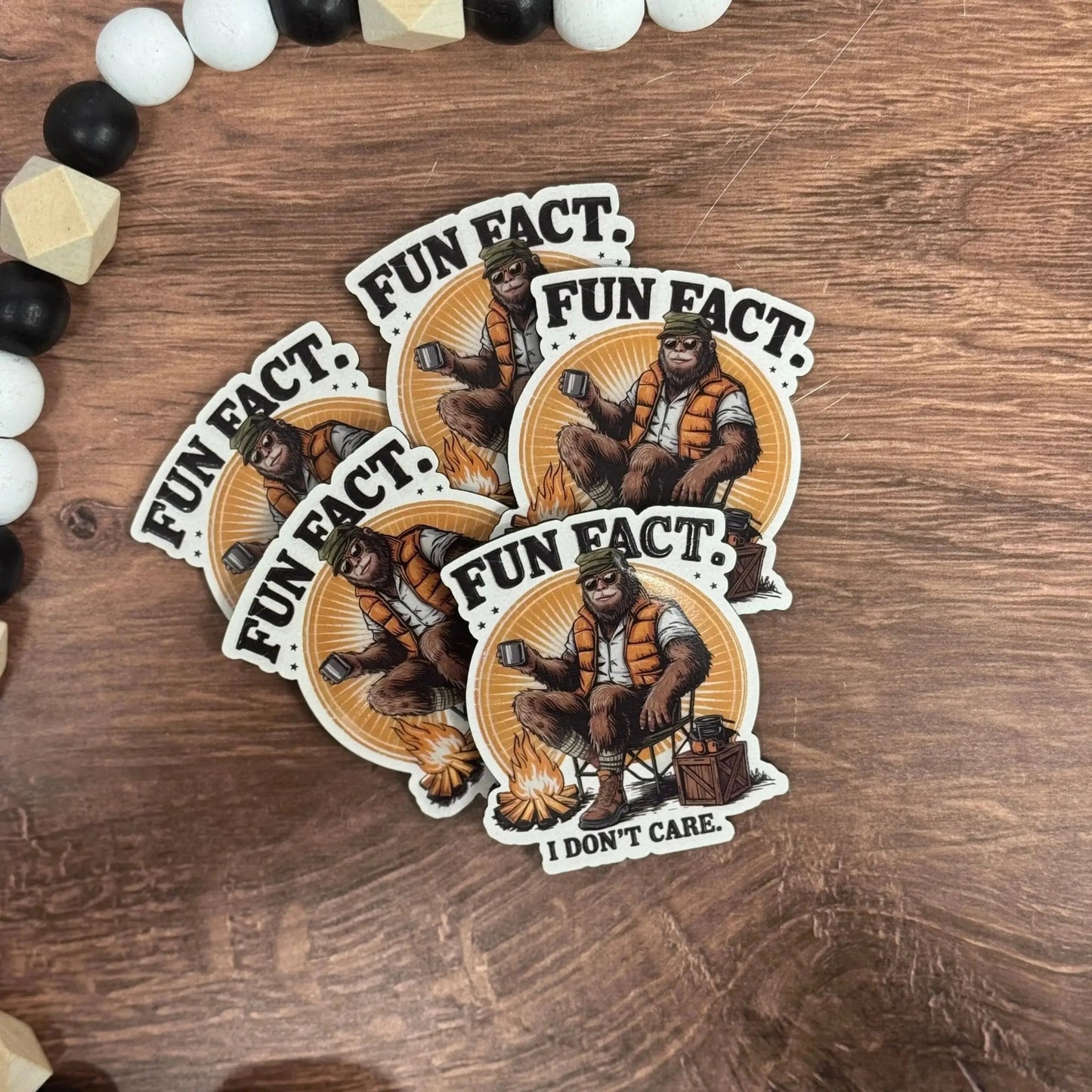 Sasquatch Don't Care | Bigfoot | UV Printed Leather Hat Patch - LoneStar Adhesive