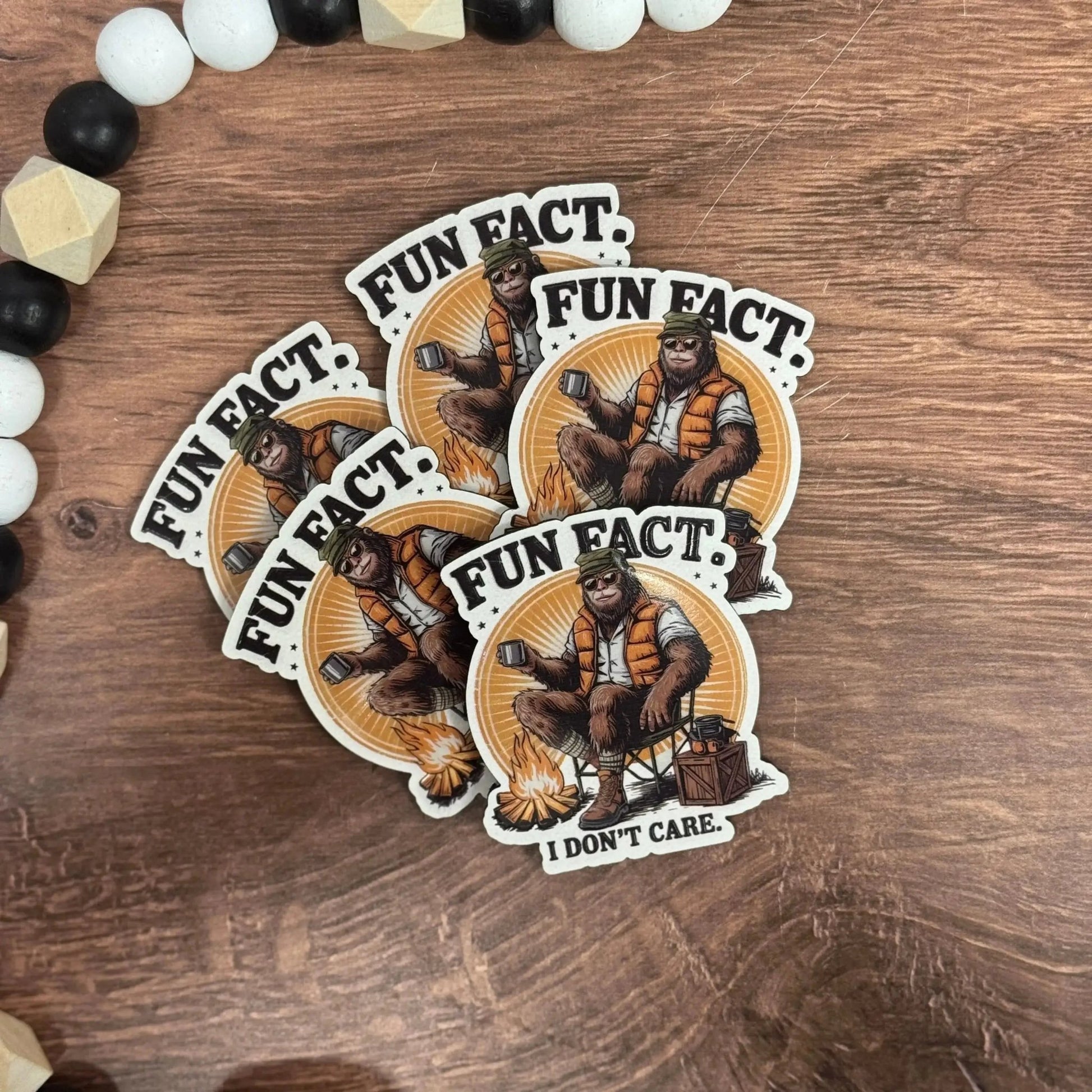 Sasquatch Don't Care | Bigfoot | UV Printed Leather Hat Patch - LoneStar Adhesive