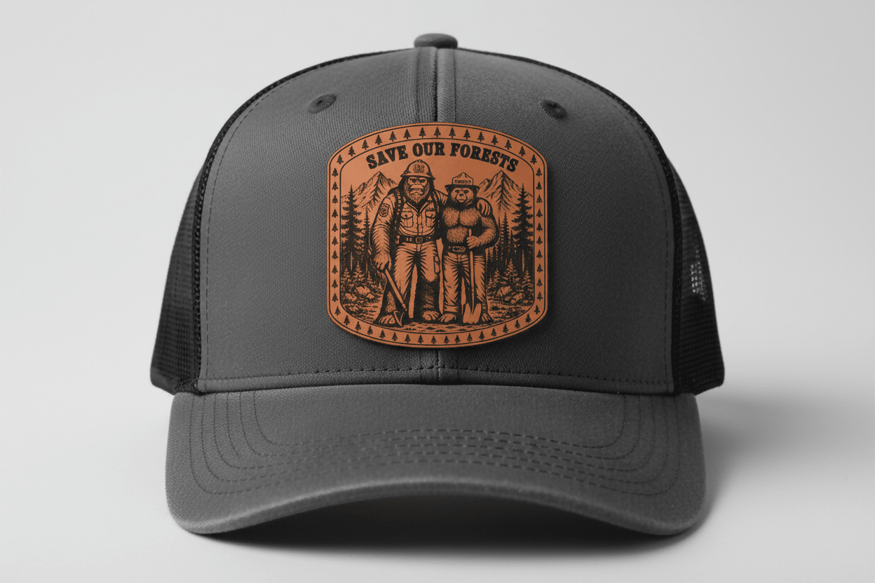 Save our forest Bigfoot and Smokey the Bear - LoneStar Adhesive