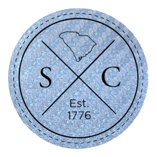 SC Established Circle leatherette Patch - #LoneStar Adhesive#
