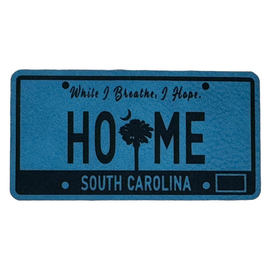 SC License Plate leatherette Patch - #LoneStar Adhesive#