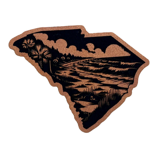 SC Outline - Beach Filled leatherette Patch - #LoneStar Adhesive#