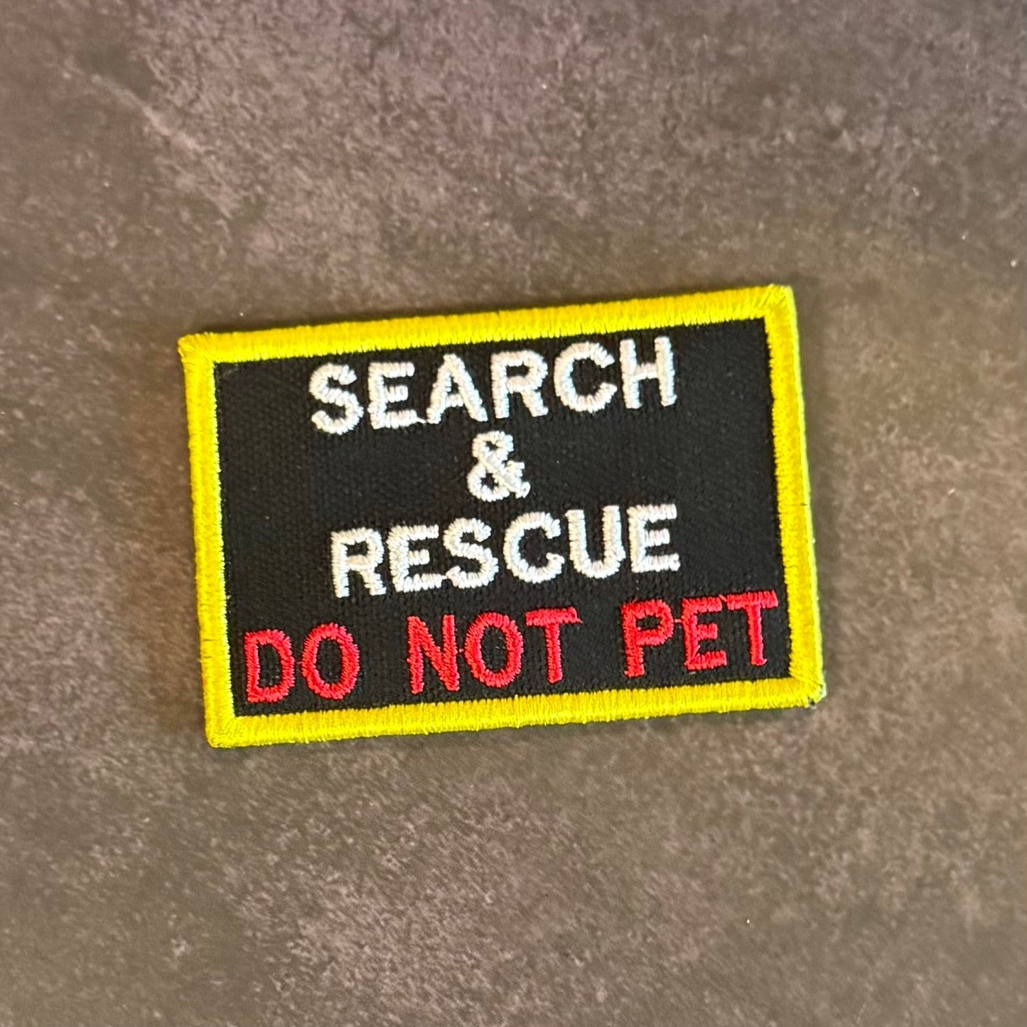 Search & Rescue Dog K9 Service Morale Patch, 2x3" | Made in USA | VELCRO® Brand Hook Backing - LoneStar Adhesive