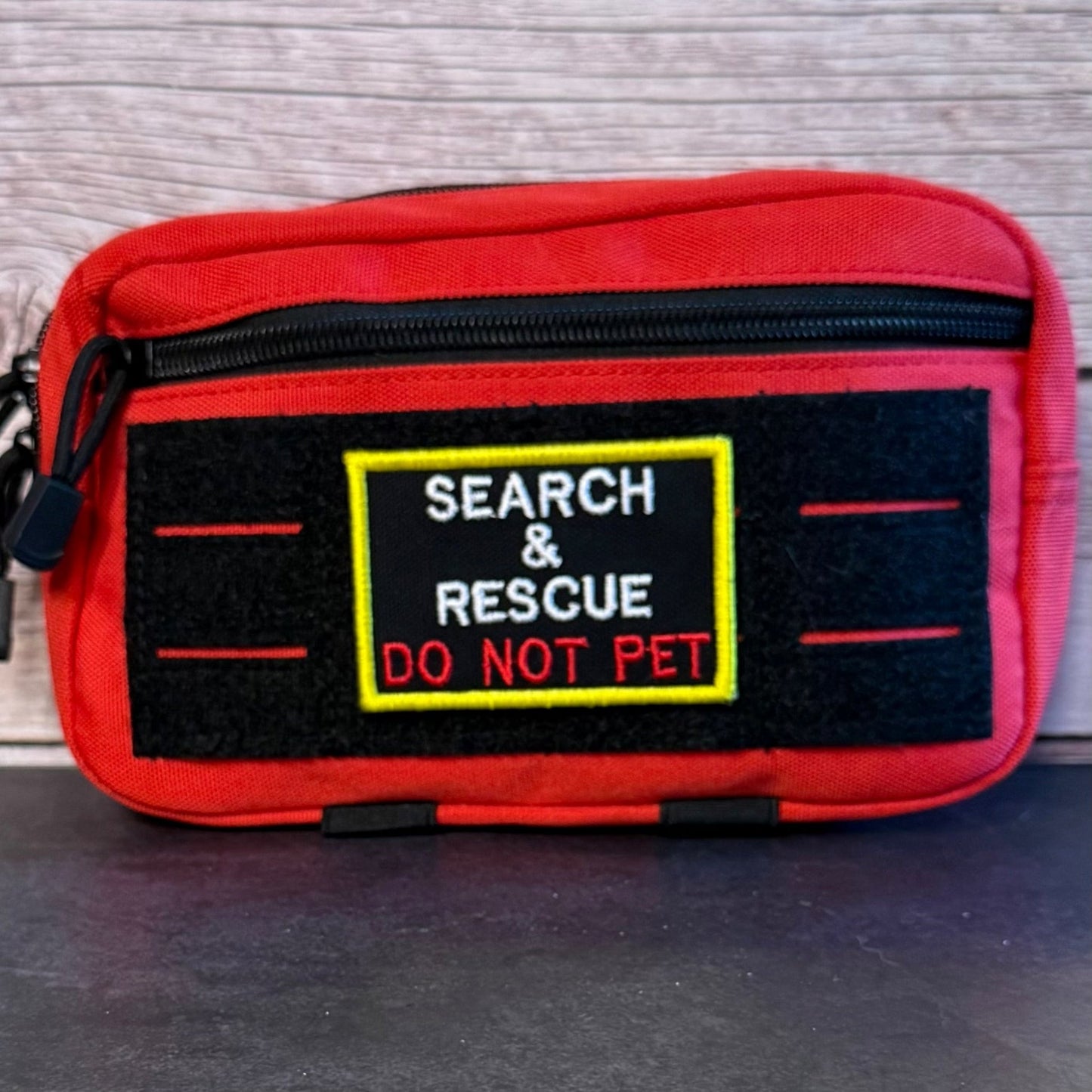 Search & Rescue Dog K9 Service Morale Patch, 2x3" | Made in USA | VELCRO® Brand Hook Backing - LoneStar Adhesive
