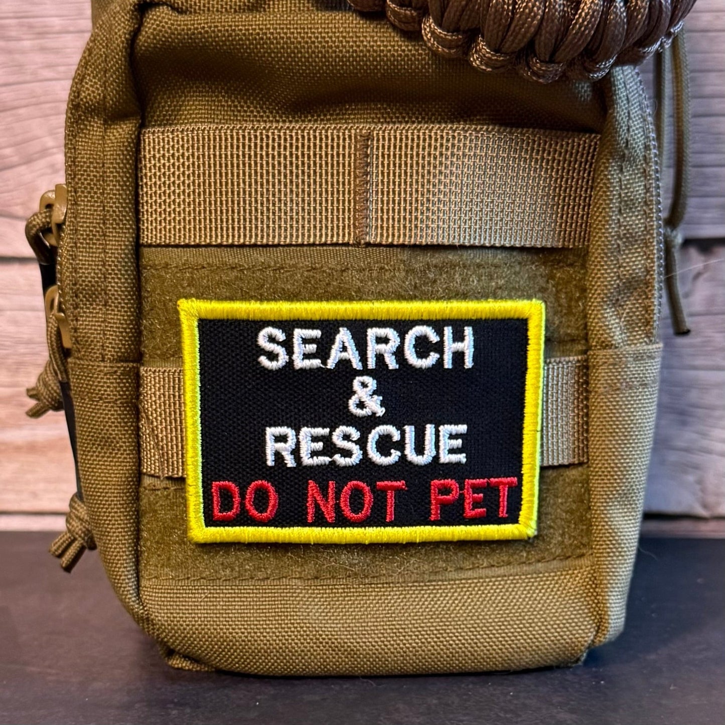 Search & Rescue Dog K9 Service Morale Patch, 2x3" | Made in USA | VELCRO® Brand Hook Backing - LoneStar Adhesive