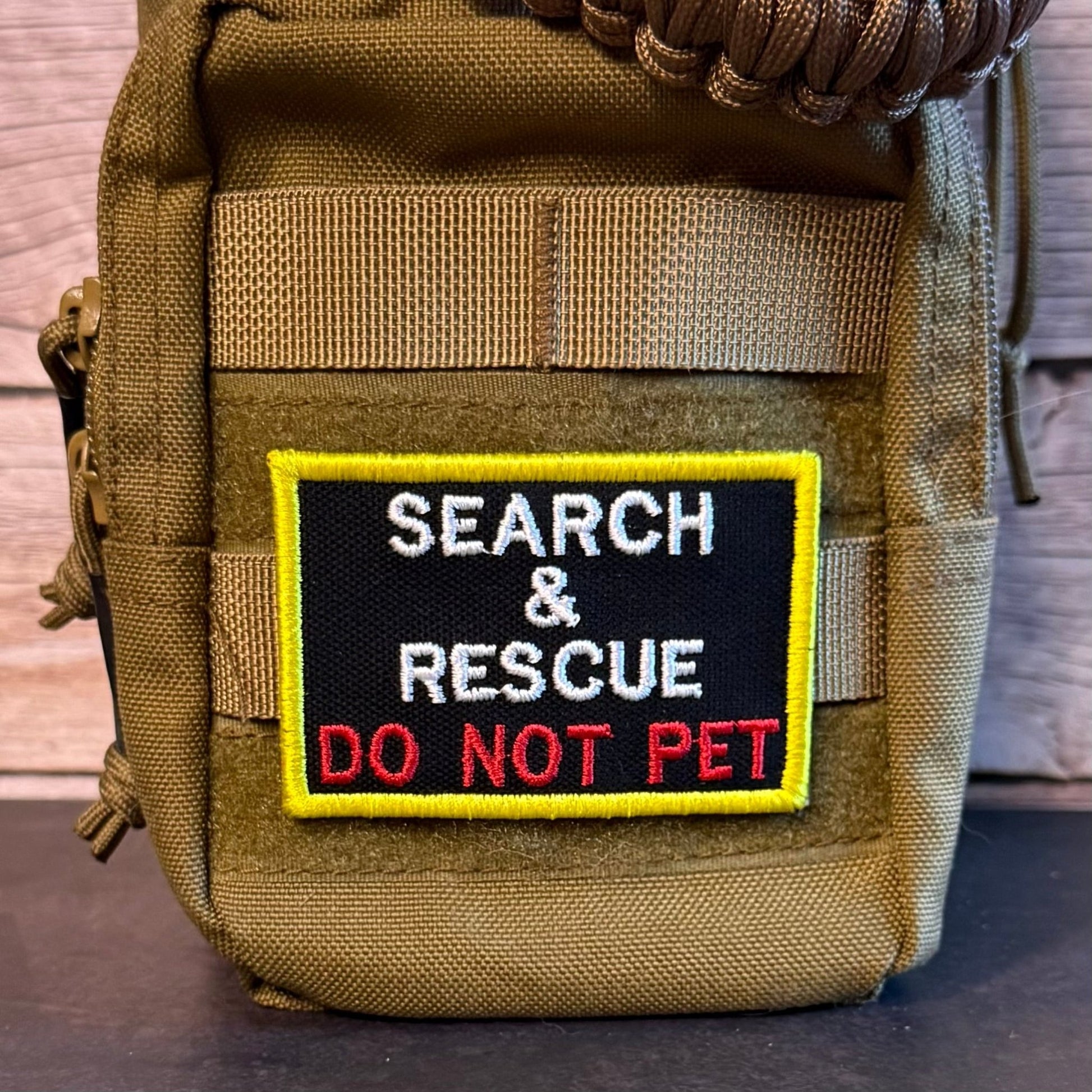 Search & Rescue Dog K9 Service Morale Patch, 2x3" | Made in USA | VELCRO® Brand Hook Backing - LoneStar Adhesive