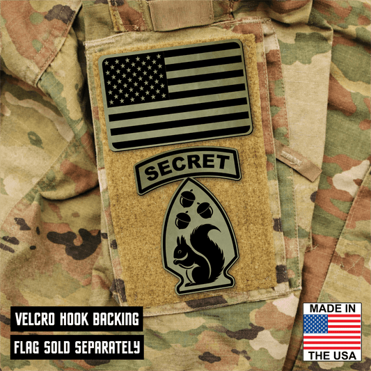 Secret Squirrel Division Morale Patch – 2.2" x 3” Hook & Loop | Made in USA - LoneStar Adhesive